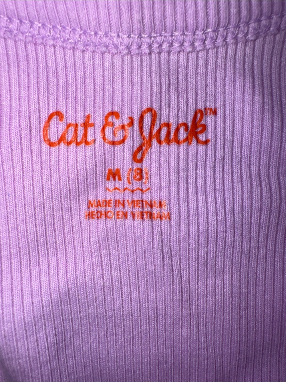 Cat & Jack Lilac Ribbed Tank Top - Picture 2 of 3